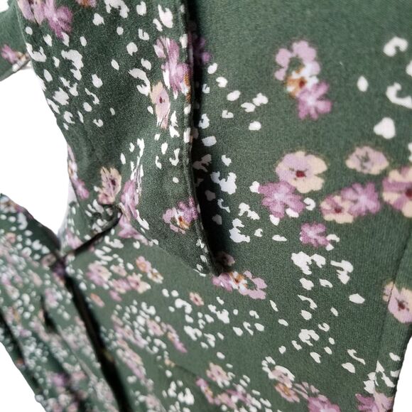 No Boundaries Womens Sz XL Green Floral Sleeveless Sundress - Picture 4 of 9